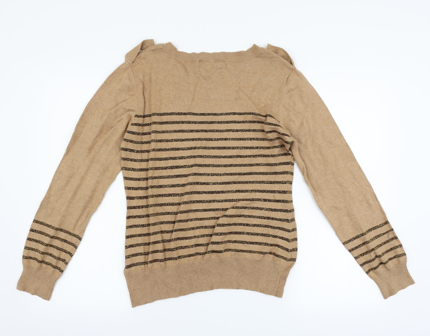 Atmosphere Womens Brown Striped  Pullover Jumper Size 16