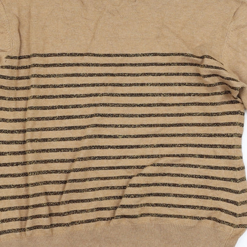 Atmosphere Womens Brown Striped  Pullover Jumper Size 16