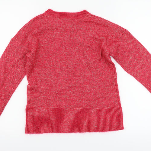 Marks and Spencer Girls Pink   Pullover Jumper Size 12-13 Years