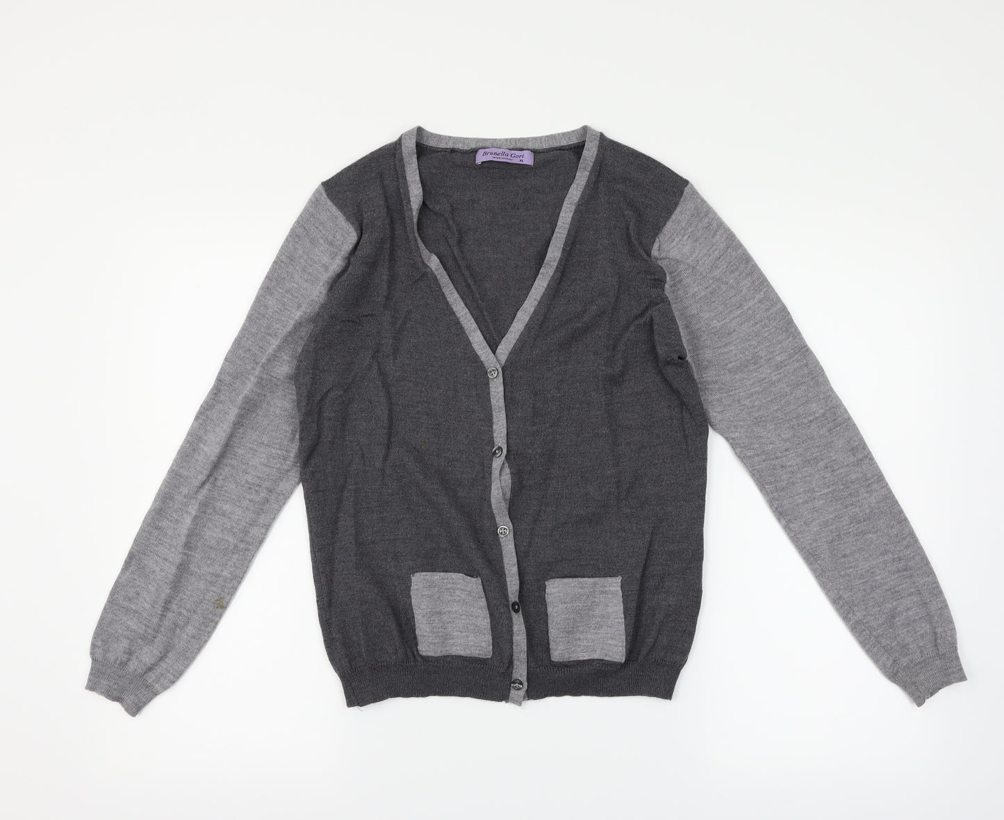 Brunella Gori Womens Grey   Cardigan Jumper Size XL