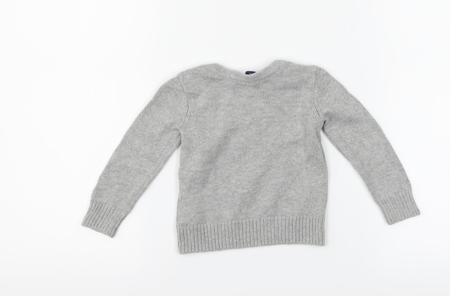 Gap Girls Grey Floral  Pullover Jumper Size 12-18 Months
