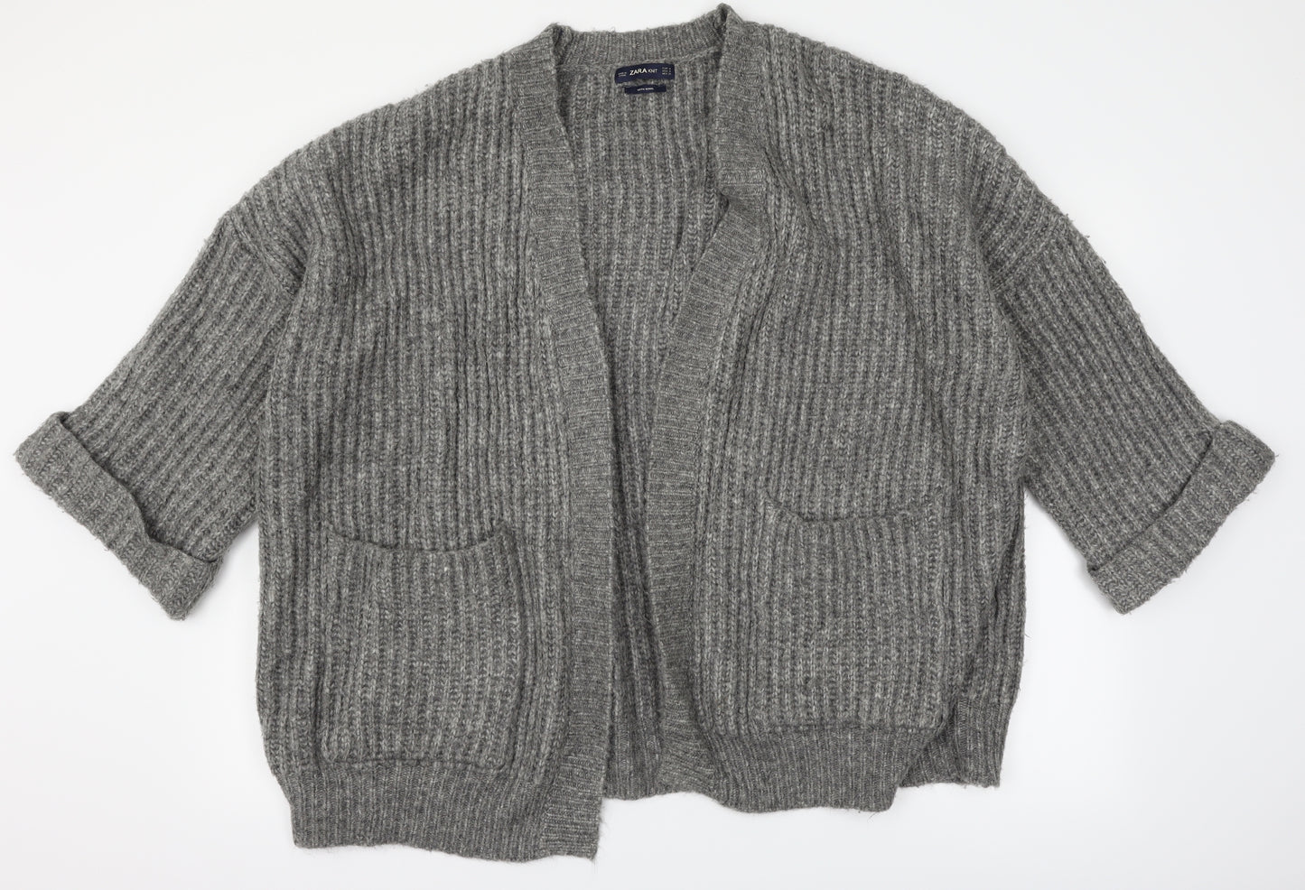 Zara Womens Grey   Cardigan Jumper Size M