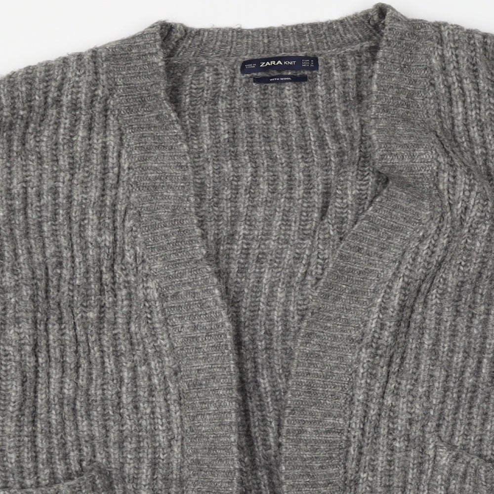 Zara Womens Grey   Cardigan Jumper Size M
