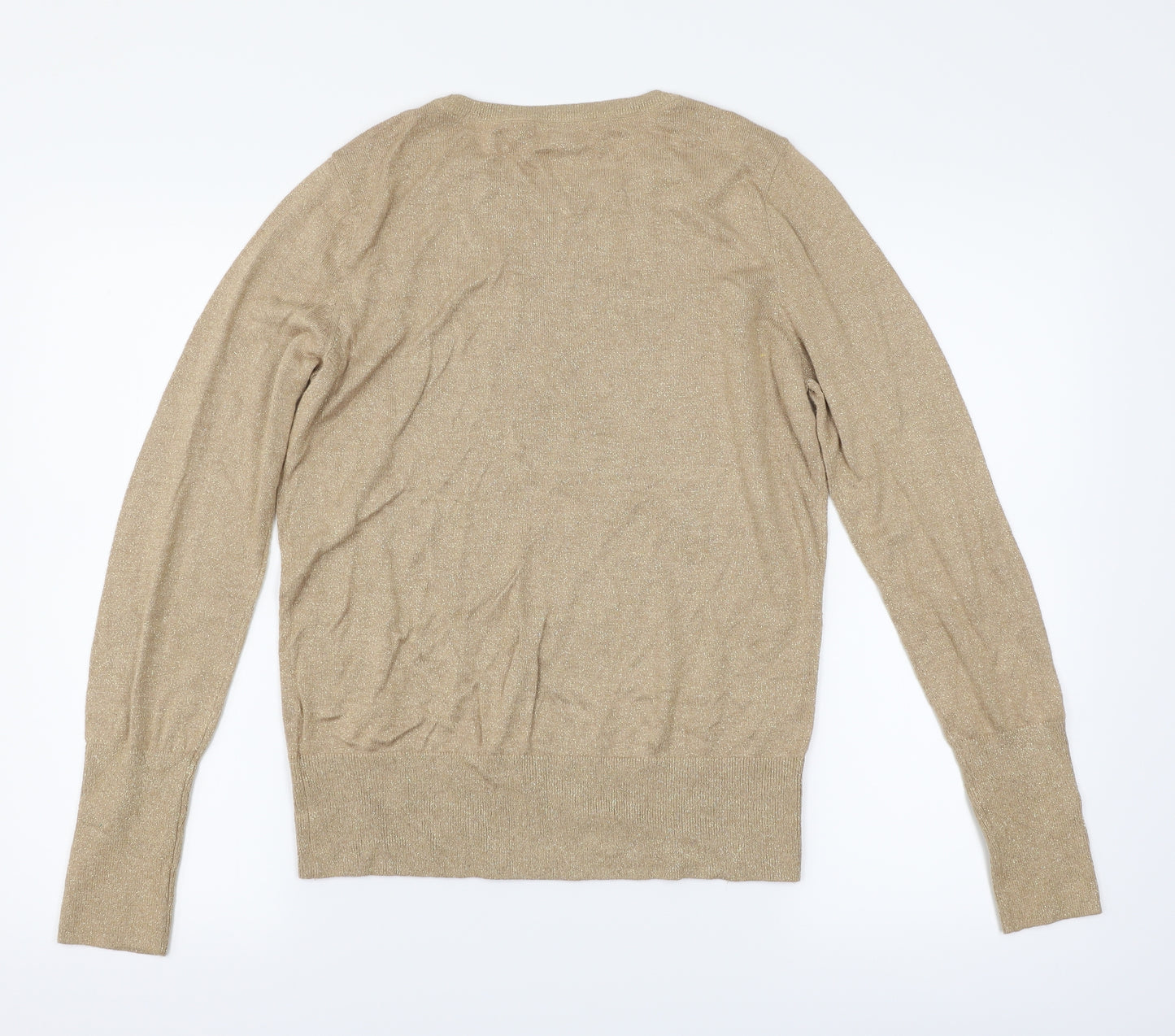 H&M Womens Gold   Pullover Jumper Size S