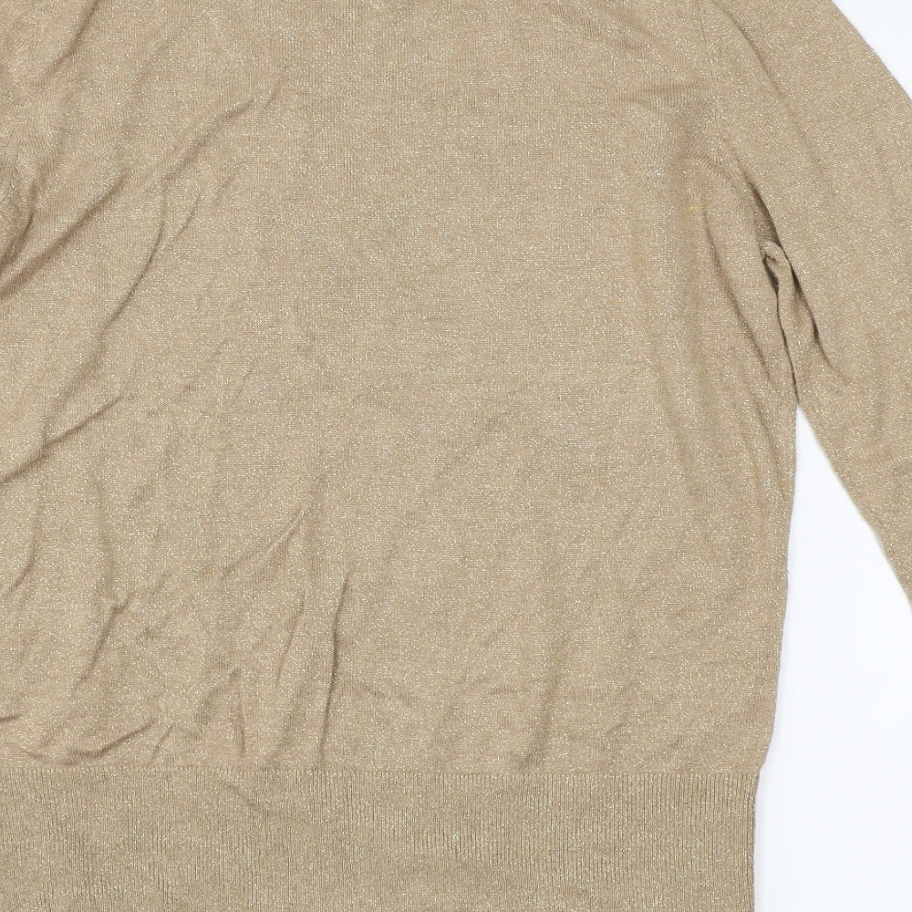 H&M Womens Gold   Pullover Jumper Size S