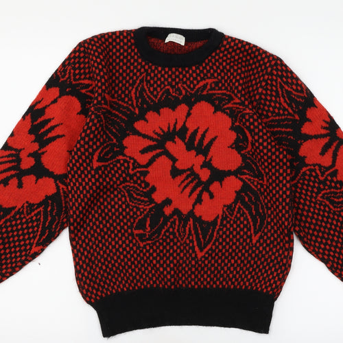 Alexon Womens Black Polka Dot  Pullover Jumper Size S  - flowers