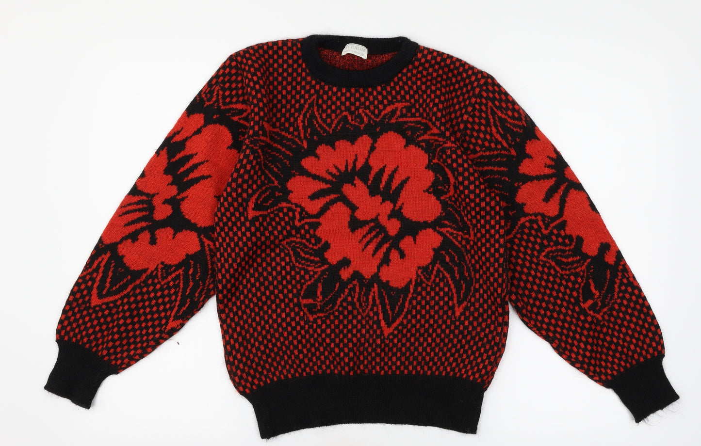 Alexon Womens Black Polka Dot  Pullover Jumper Size S  - flowers