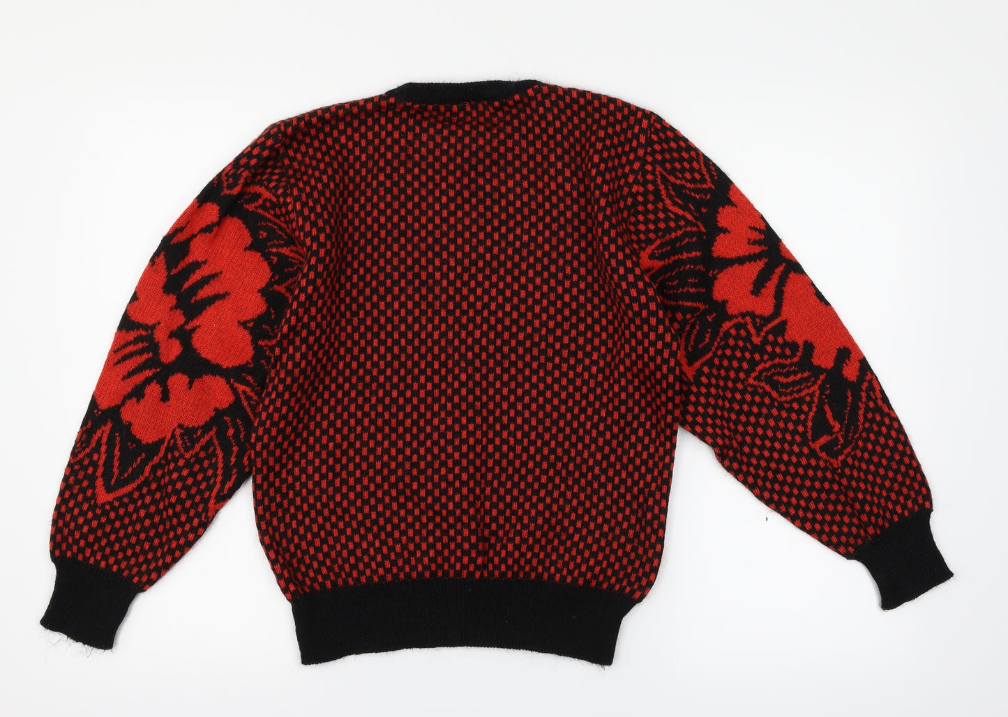 Alexon Womens Black Polka Dot  Pullover Jumper Size S  - flowers