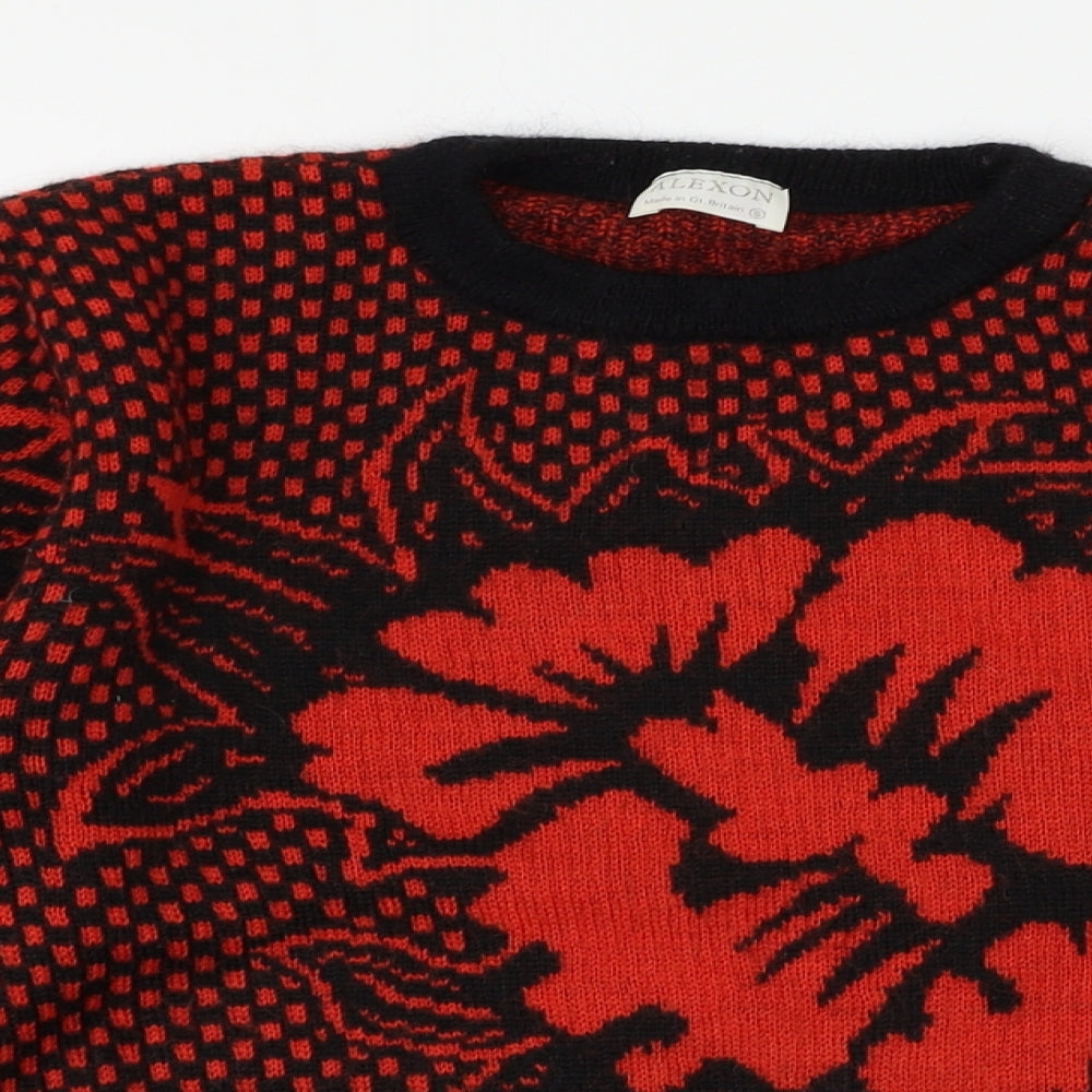 Alexon Womens Black Polka Dot  Pullover Jumper Size S  - flowers