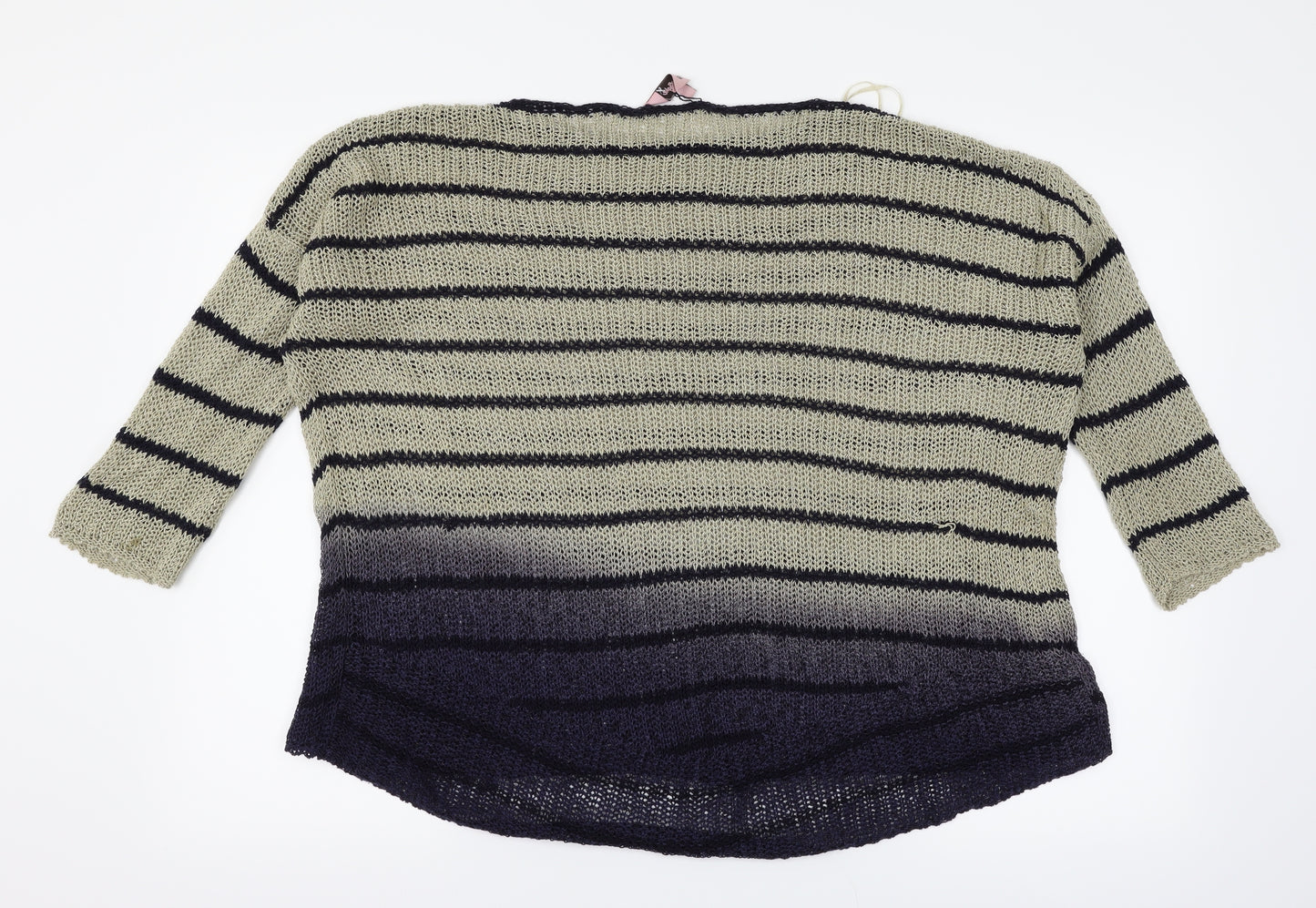 Phase Eight Womens Beige Striped  Pullover Jumper Size L