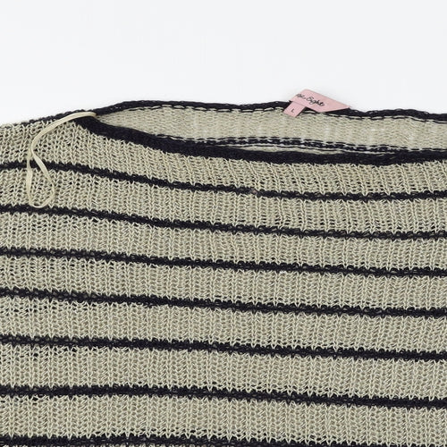 Phase Eight Womens Beige Striped  Pullover Jumper Size L