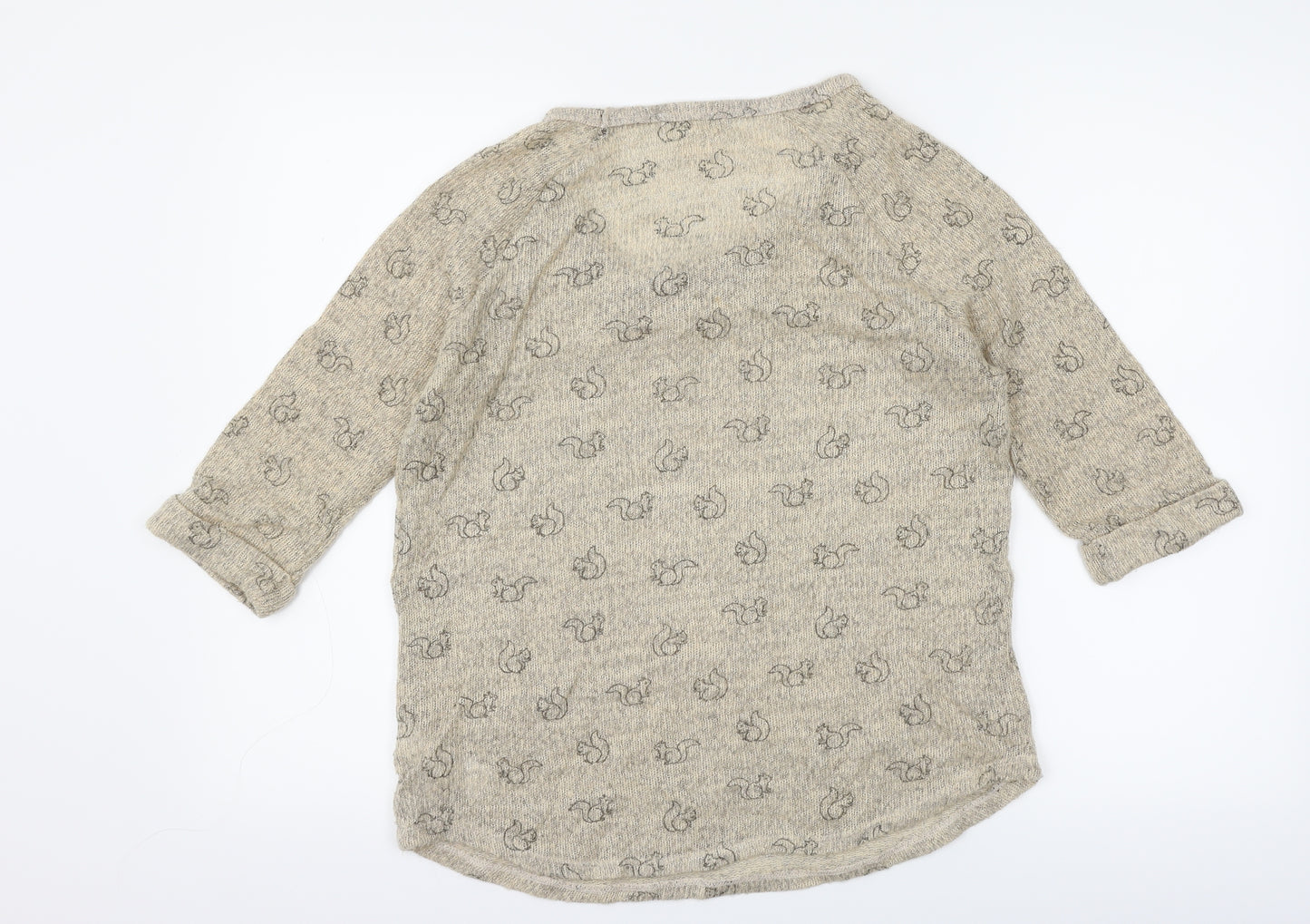 New Look Womens Beige   Pullover Jumper Size 14  - squirrel