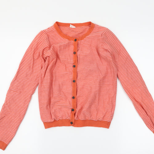 enjoy your day Girls Pink Striped  Cardigan Jumper Size 13-14 Years