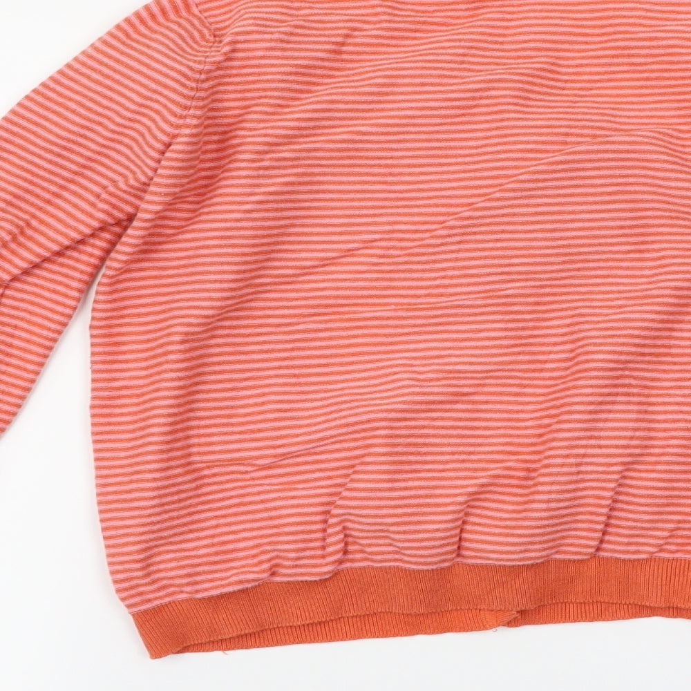 enjoy your day Girls Pink Striped  Cardigan Jumper Size 13-14 Years