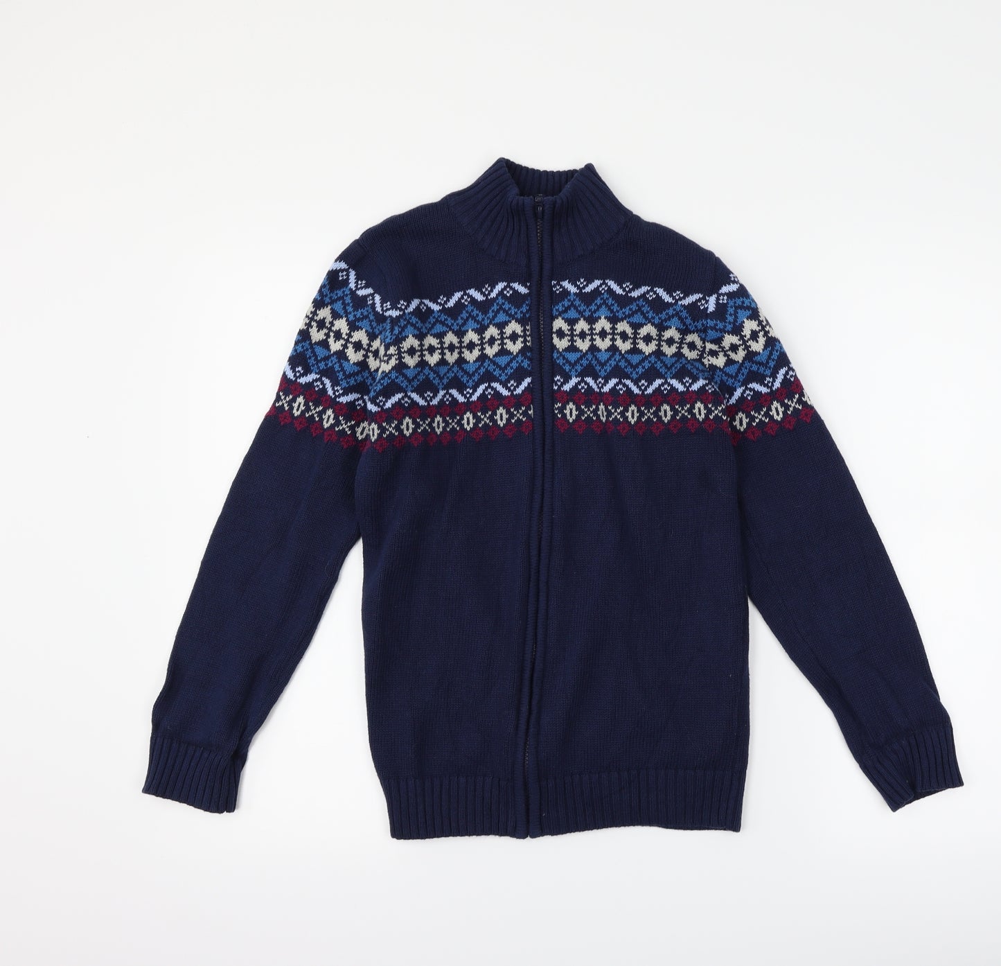 Crew Clothing Boys Blue Geometric  Jacket  Size 10-11 Years