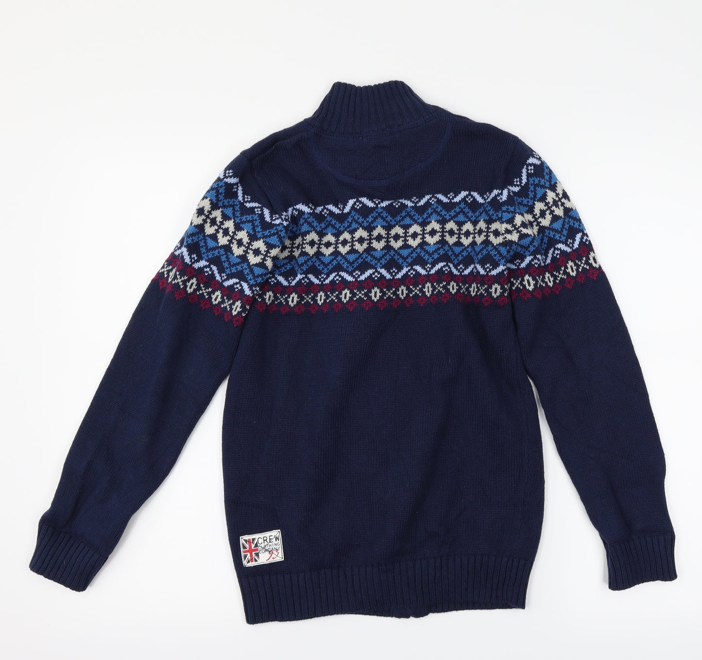 Crew Clothing Boys Blue Geometric  Jacket  Size 10-11 Years