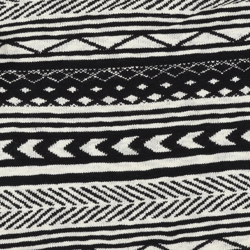 Springfield Womens Black Geometric  Pullover Jumper Size L