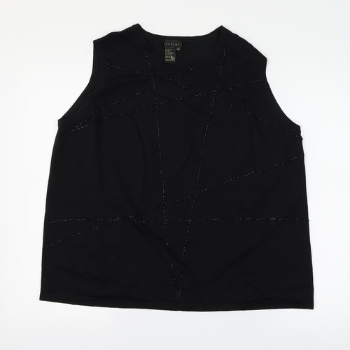 script Womens Black   Basic Tank Size 2XL