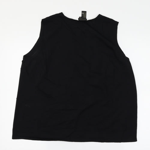 script Womens Black   Basic Tank Size 2XL