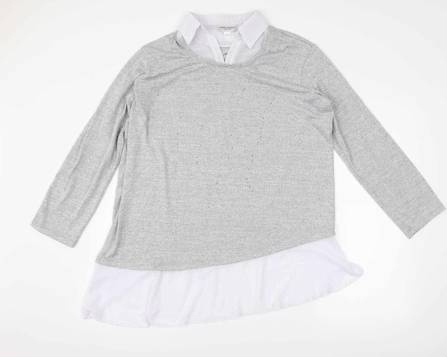 Gabriella Vicenza Womens Grey   Pullover Jumper Size 16
