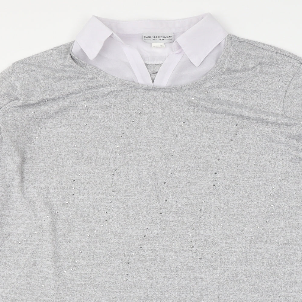 Gabriella Vicenza Womens Grey   Pullover Jumper Size 16