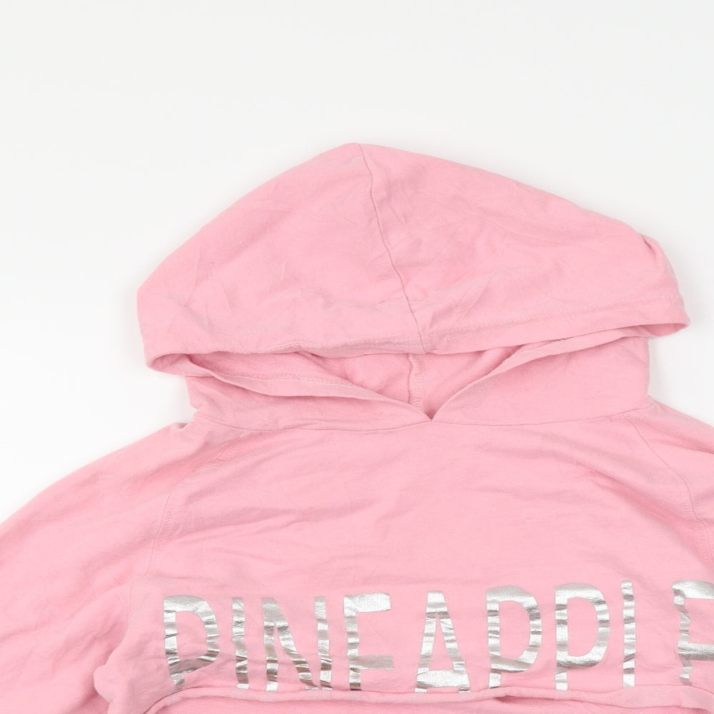 Pineapple Girls Pink   Pullover Hoodie Size 10-11 Years  - Cropped