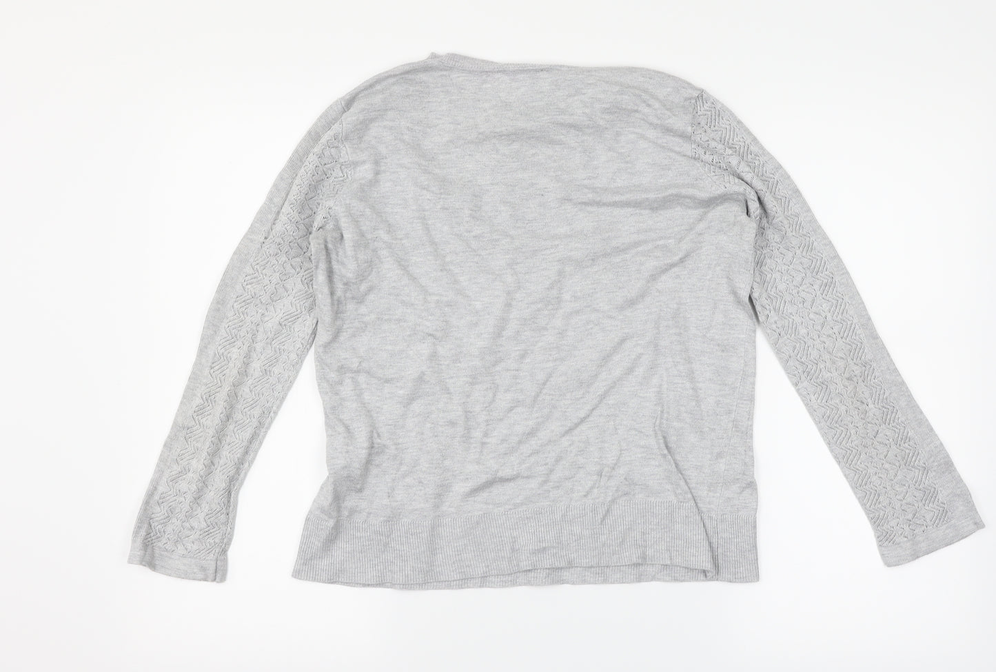 Warehouse Womens Grey   Pullover Jumper Size 16