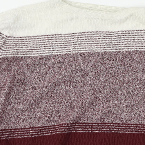 Primark Mens Red Striped  Pullover Jumper Size XL
