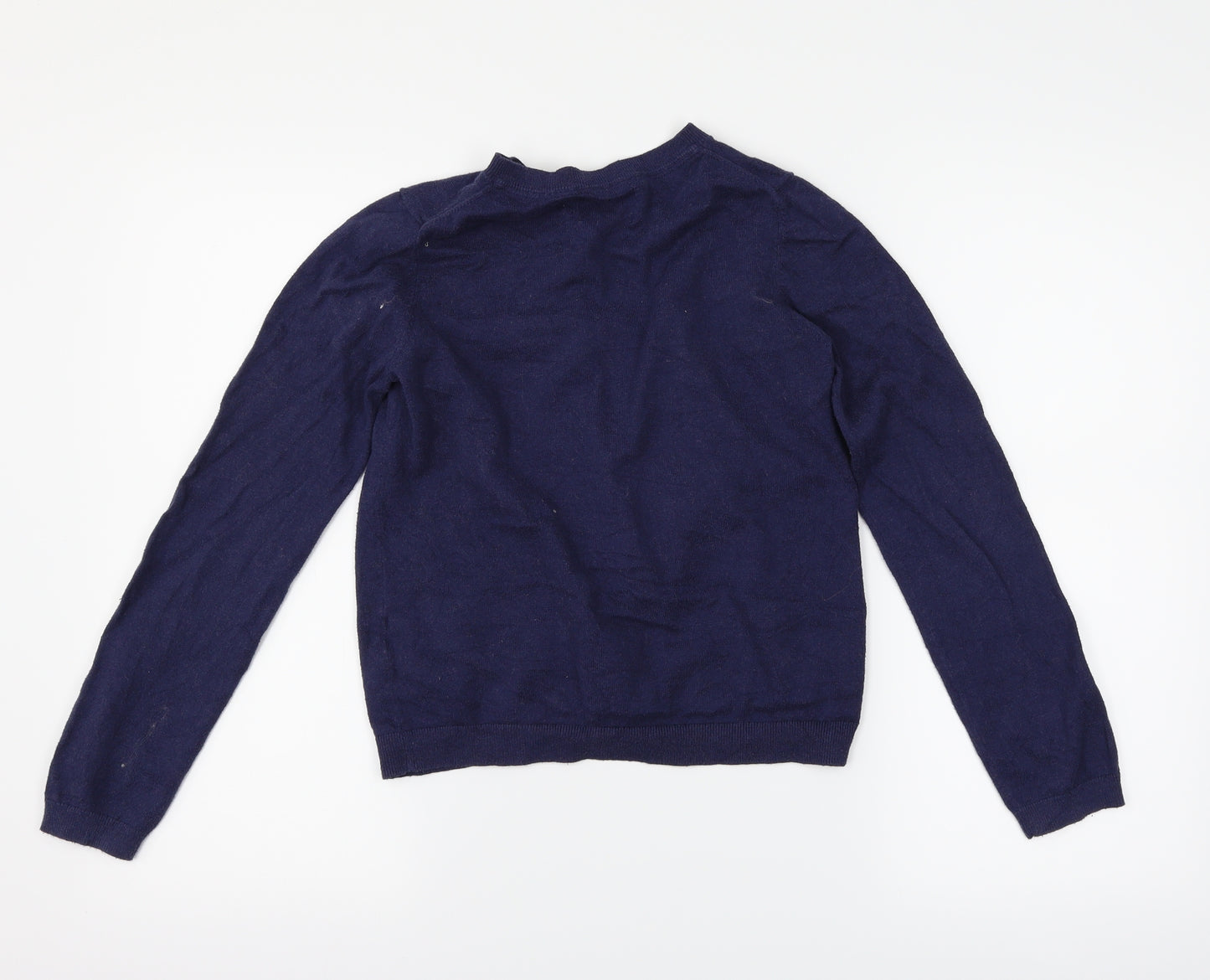 Mini Boden Girls Blue   Cardigan Jumper Size 11-12 Years  - Love heart print