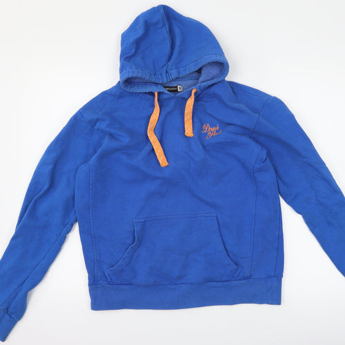 Drunk Punk Womens Blue   Pullover Hoodie Size S