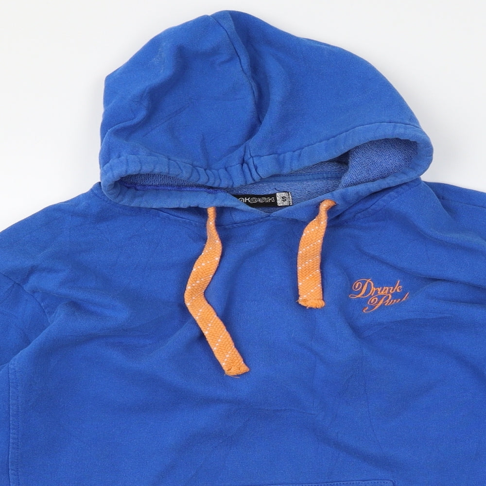 Drunk Punk Womens Blue   Pullover Hoodie Size S