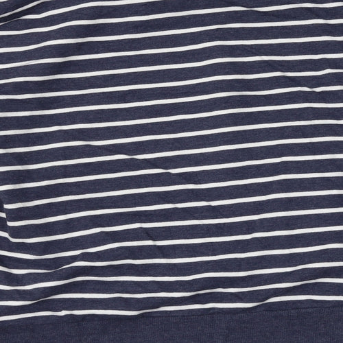 Cedar Wood State Mens Blue Striped  Pullover Sweatshirt Size L