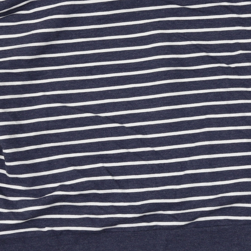 Cedar Wood State Mens Blue Striped  Pullover Sweatshirt Size L
