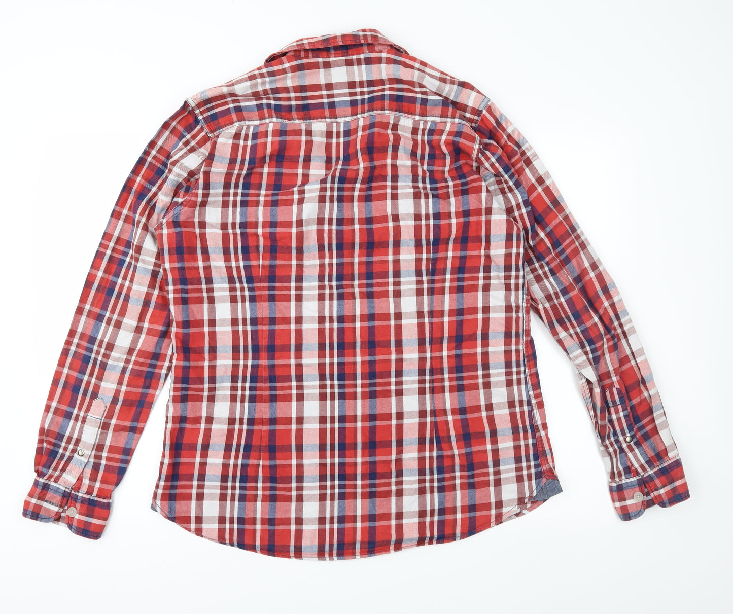 Burton Mens Red Check   Button-Up Size L