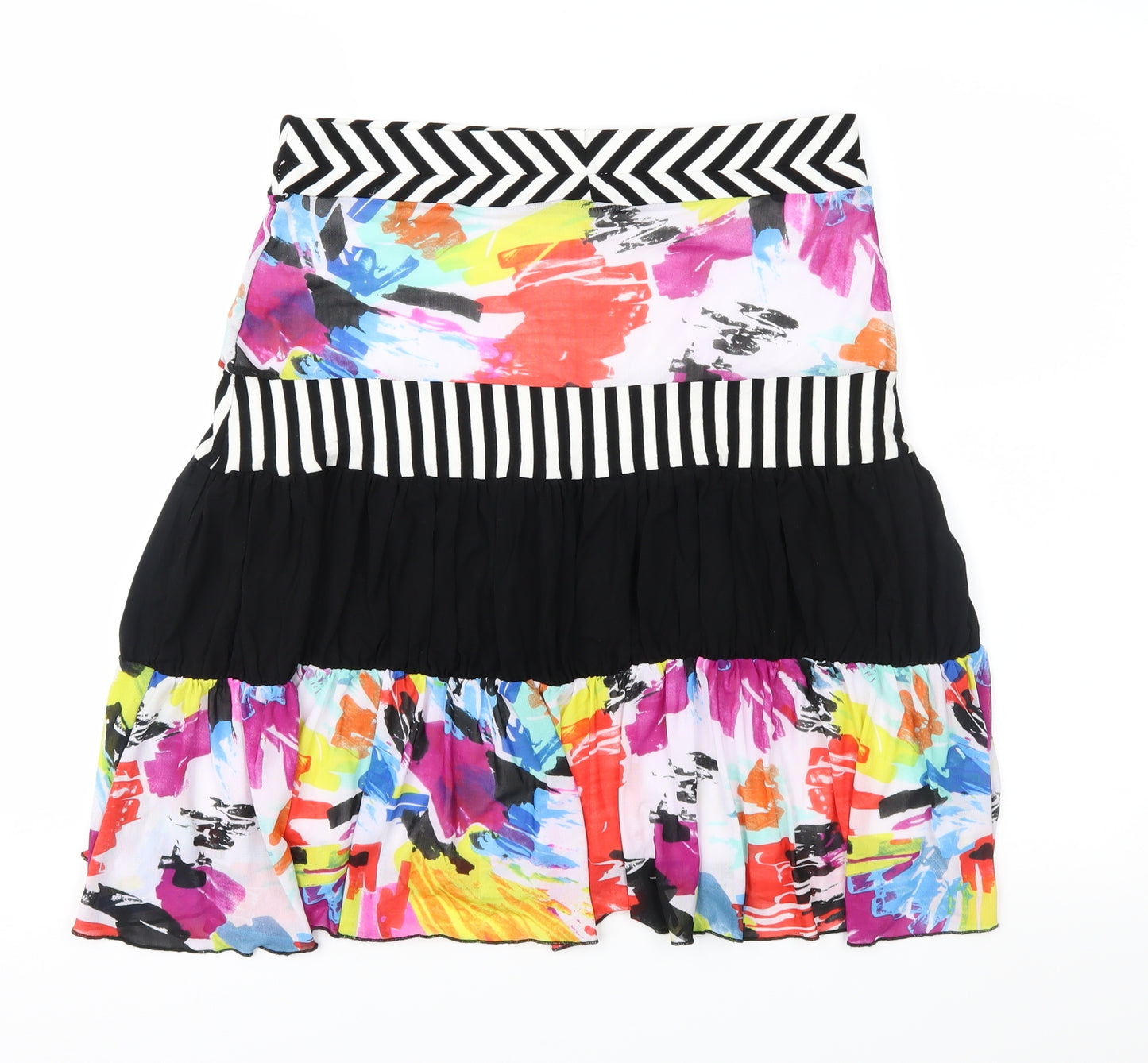 Sao Paulo Womens Multicoloured Geometric  Peasant Skirt Size 12