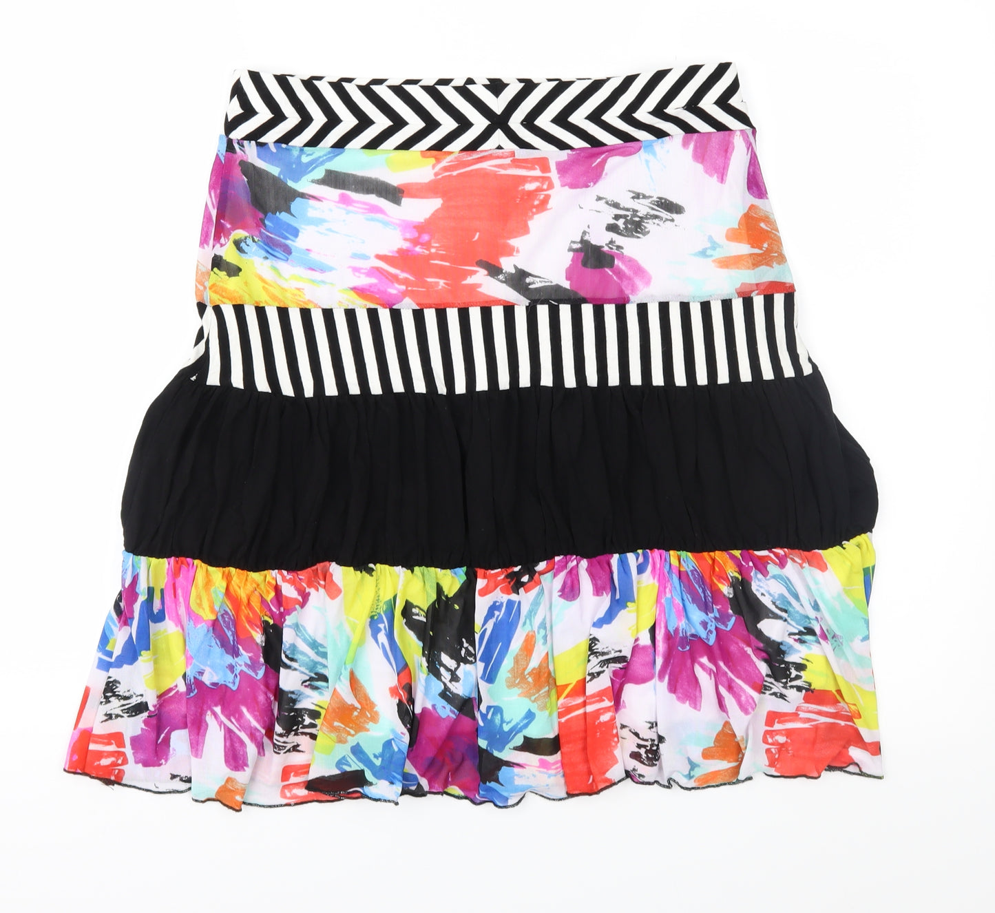 Sao Paulo Womens Multicoloured Geometric  Peasant Skirt Size 12