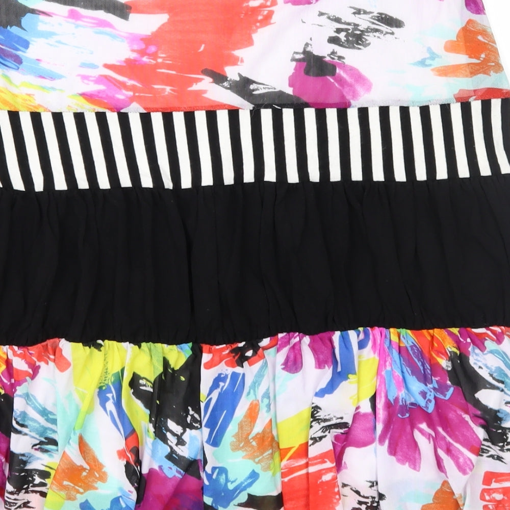 Sao Paulo Womens Multicoloured Geometric  Peasant Skirt Size 12