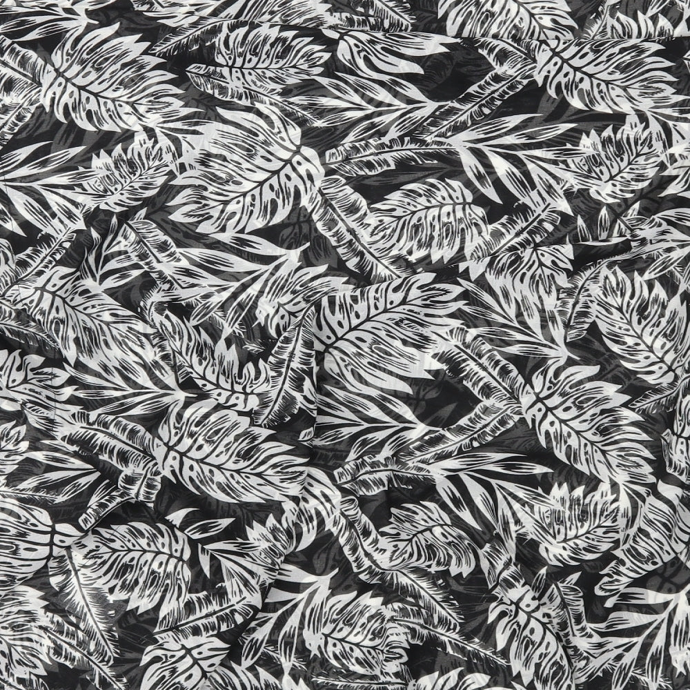 Adore Womens Black Floral Chiffon Basic Blouse Size M