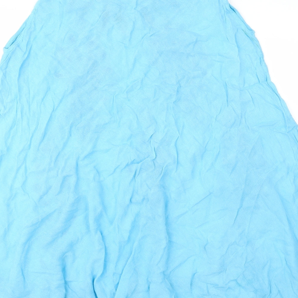 Preworn Womens Blue Geometric  Fit & Flare  One Size