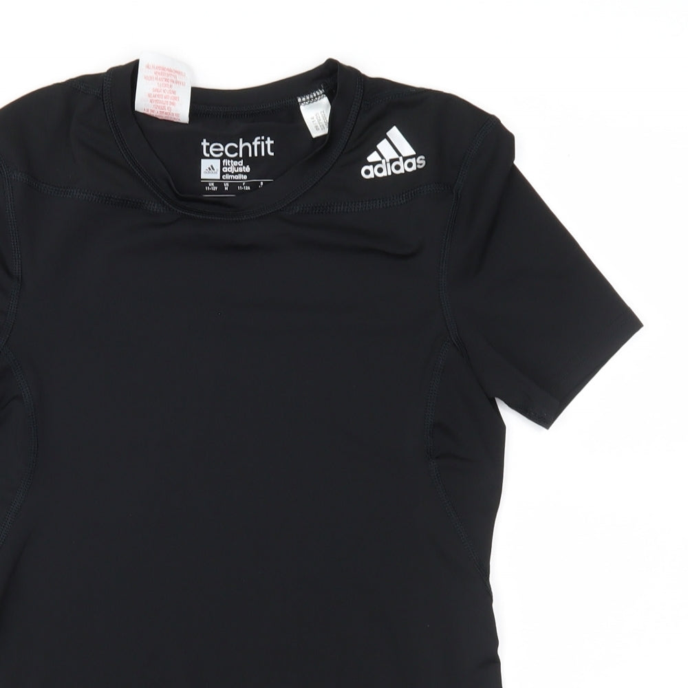 adidas Girls Black   Basic T-Shirt Size 11-12 Years