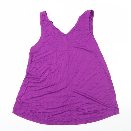 George Womens Purple  Jersey Basic Tank Size 8