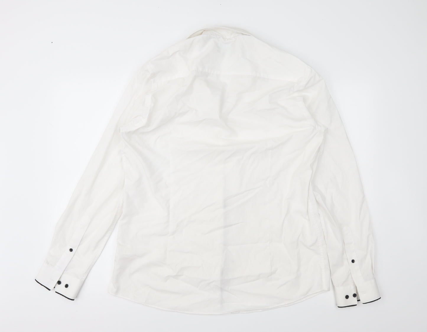 cedr Mens White    Button-Up Size 16