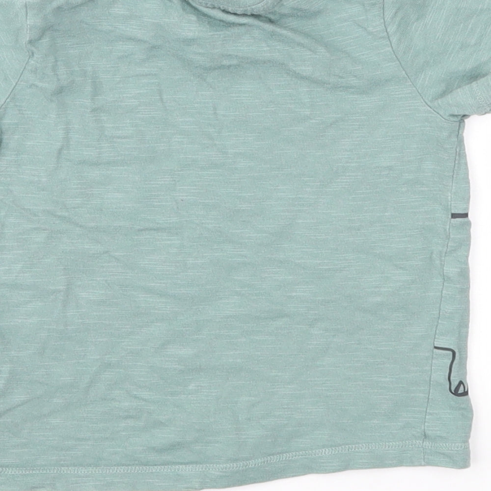 F&F Baby Green Geometric Jersey Basic T-Shirt Size 18-24 Months
