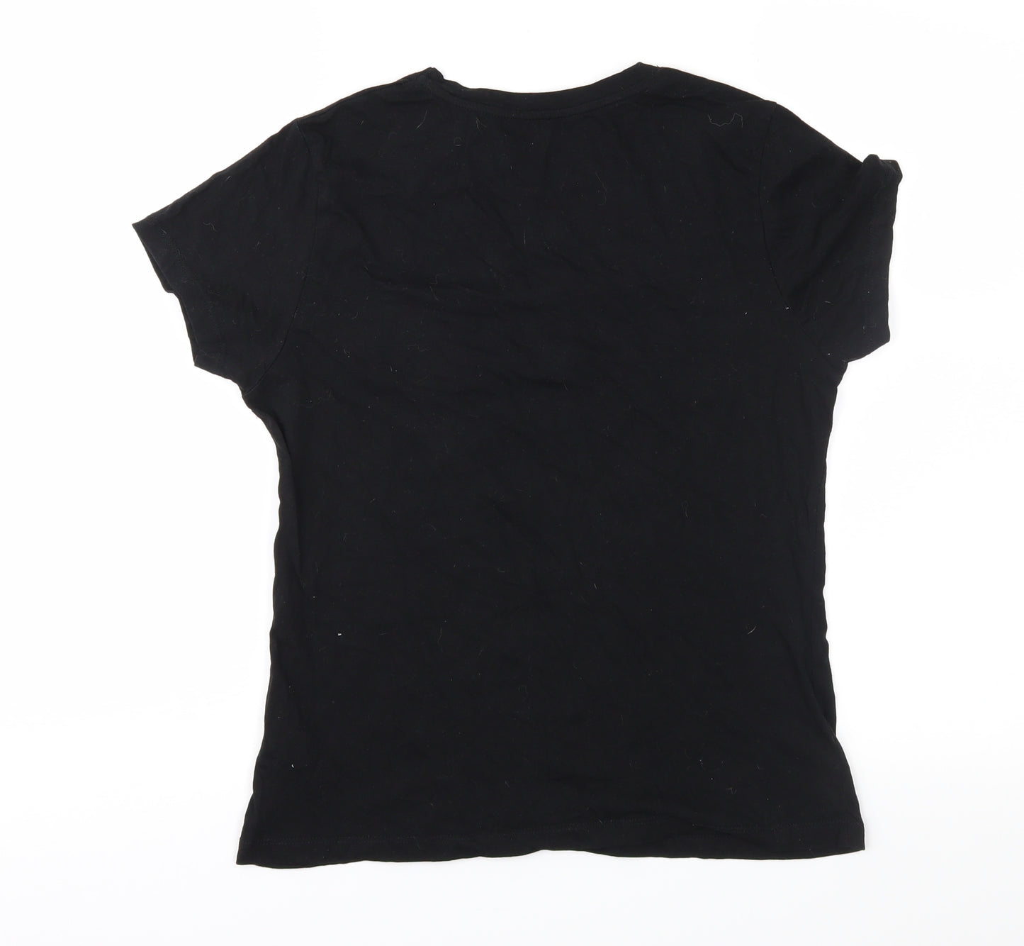 Atmosphere Womens Black  Jersey Basic T-Shirt Size 12  - Pumpkin