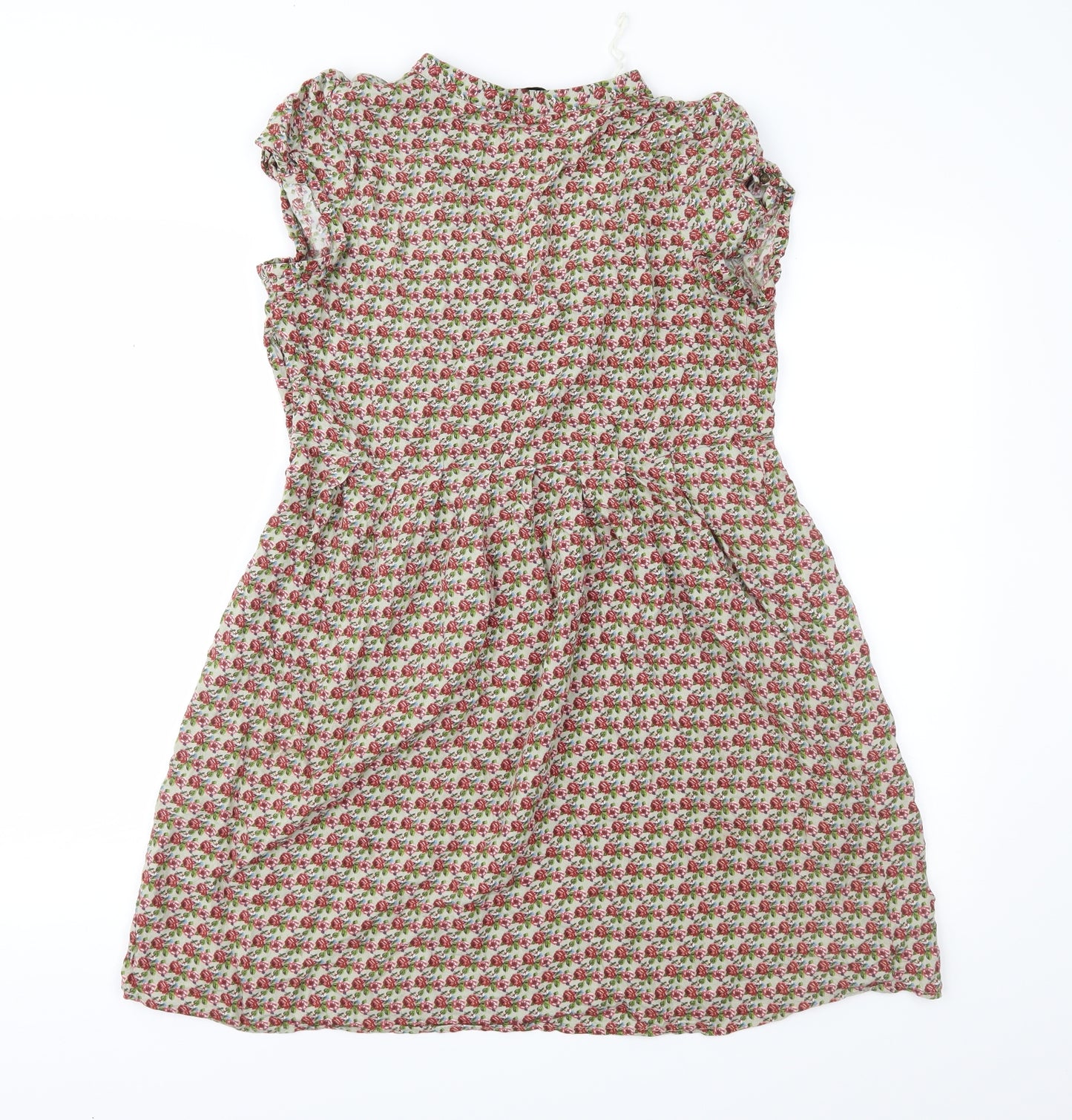 Zara Womens Green Floral  Fit & Flare  Size L