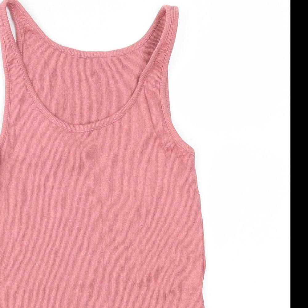 Marks and Spencer Womens Pink  Jersey Basic Tank Size 10