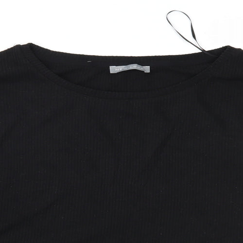 New Look Womens Black Geometric Knit Pullover Jumper Size 8