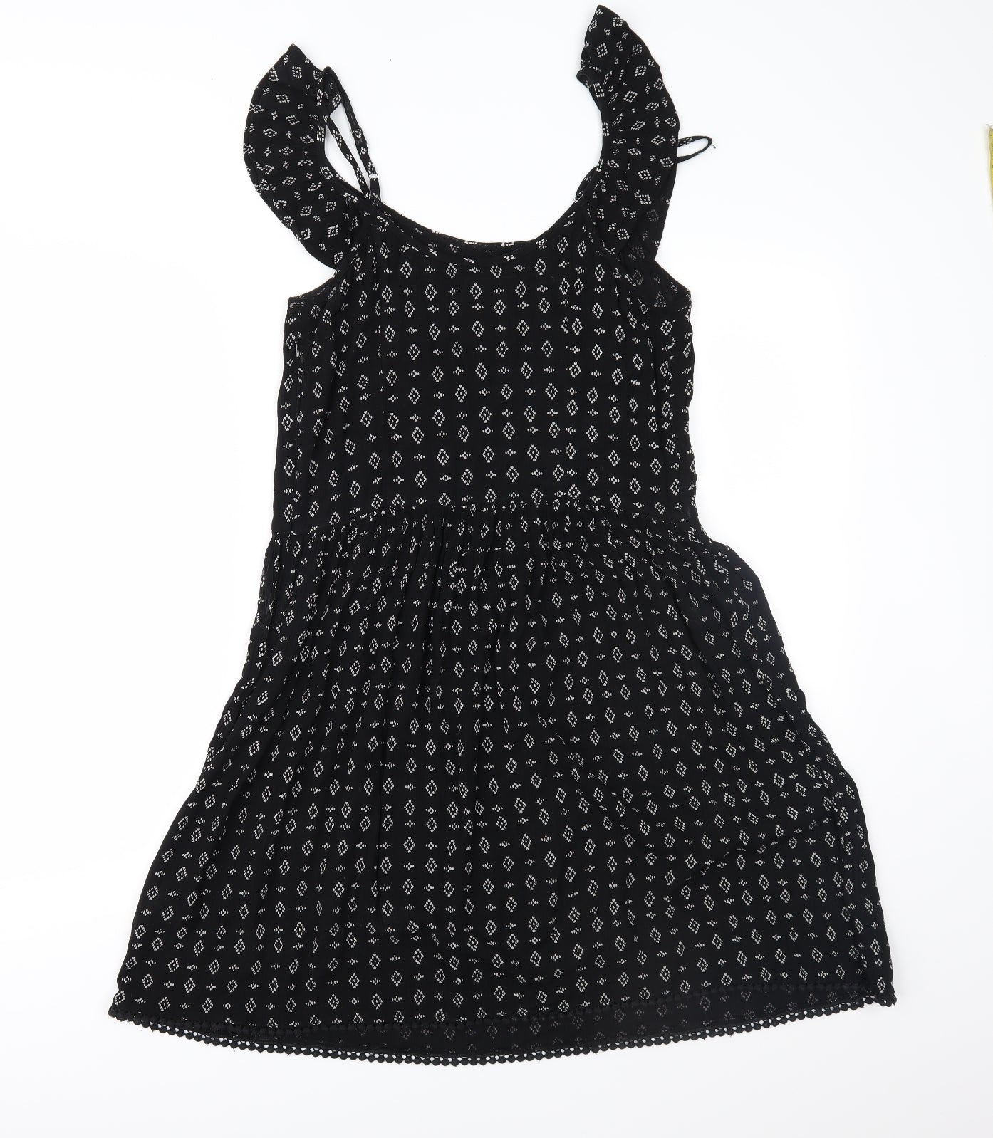 Superdry Womens Black Geometric  Fit & Flare  Size M