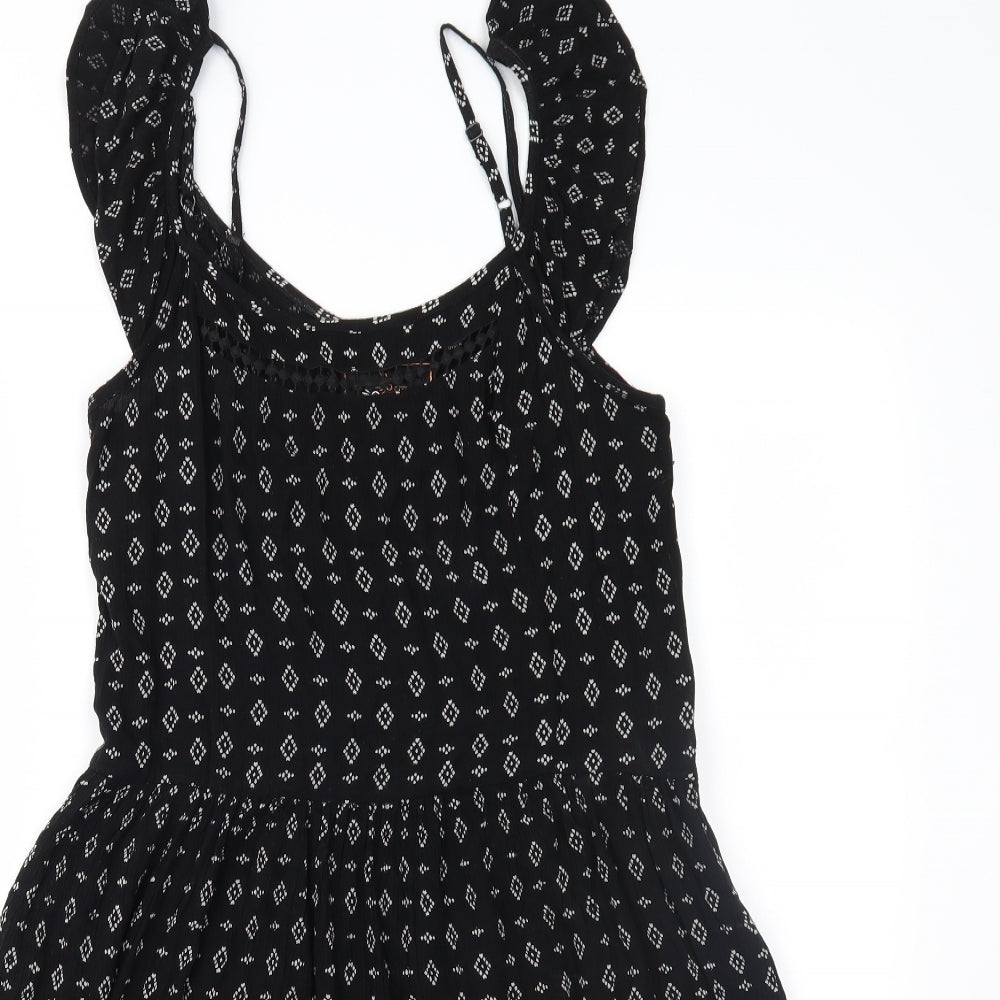Superdry Womens Black Geometric  Fit & Flare  Size M