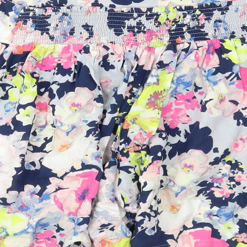 NEXT Womens Blue Floral  Culotte Shorts Size 10